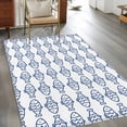 thumbnail image 2 of Rectangle Area Rugs 3 x 5 Ft, Ocean Blue Fish Non-Slip Residential Carpet, Summer Fishing Coastal Nautical Simple Indoor Crawling Mats Runner Rugs for Living Room/Dining Room/Bedroom, 2 of 8