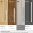 thumbnail image 3 of Amerock Balon 10-1/16 inch (256mm) Center-to-Center Satin Nickel Cabinet Pull, 3 of 6