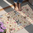 thumbnail image 4 of Yorkie with Pioneer Flower Door Rugs,Washable Non Slip Door Mats Indoor,Decorative Door Mats,Entry Mat Indoor for Entrance,Bedroom,Kitchen,Bathroom,20"x32", 4 of 6