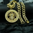 thumbnail image 2 of Men Women Hip Hop New Rotatable Spider Pendant Necklace with 15mm Crystal Cuban Chain HipHop Iced Out Bling Necklaces Fashion Charm, 2 of 4