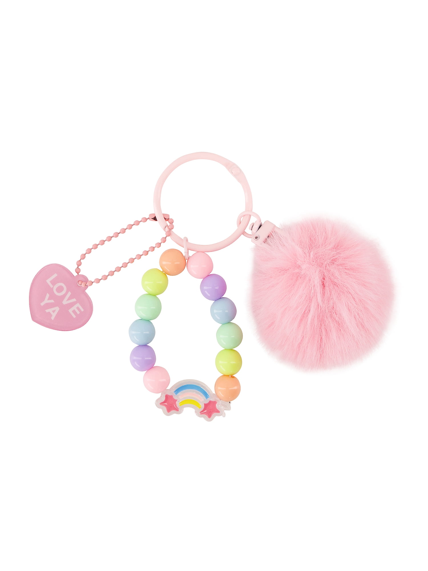 Claire's Bag Charm - Love Ya Pink Pom