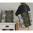 thumbnail image 5 of Soimoi Green polyester Crepe Fabric Grandiflora Roses Floral Print Fabric by Yard 52 Inch Wide, 5 of 5