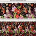 thumbnail image 2 of Soimoi Black Cotton Poplin Fabric Leaves,Floral & Leopard Jungle Fabric Prints by Yard 42 Inch Wide, 2 of 7