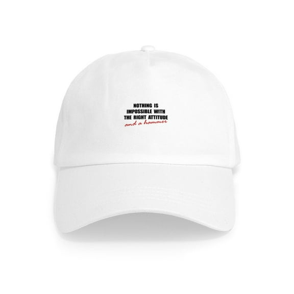 CafePress - Attitude Hammer - Adjustable 100% Brushed Unisex Casual Cotton Baseball Cap, Beige, 1