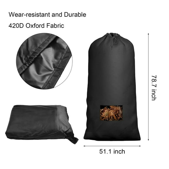 AOQIANLAN Lawn Tractor Leaf Bag Made Of 420D Oxford Cloth Grass Catcher Storage Bag Outdoor Garden Lawn Mowers Large Capacity Storage Bags 78.7x51.1in