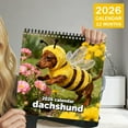 thumbnail image 4 of Dachshund Wall Calendar 2026 | Funny Sausage Dog Wall Calendars 2026 | Novelty Dachshund Honey Family Monthly Calendar with Large Grids | Cute Sausage Dogs Gift Walls Planner for Home Decor(A), 4 of 6