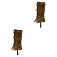 thumbnail image 3 of Yinanstore Pirate Boot Tops Shoes Covers Gift, Comfortable Medieval Boot Covers for Cosplay Brown, 3 of 7