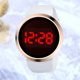 thumbnail image 4 of Reloj electrónico de pulsera con LED de aleación para hombre y mujer, con pantalla táctil, digital, ideal como regalo de cumpleaños (correa blanca dorada) (blanco), 4 of 7