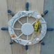 thumbnail image 1 of Timón de barco de madera, decoración de volante de barco náutico de 28 cm, timón de barco de madera con cuerda de barco, 1 of 5