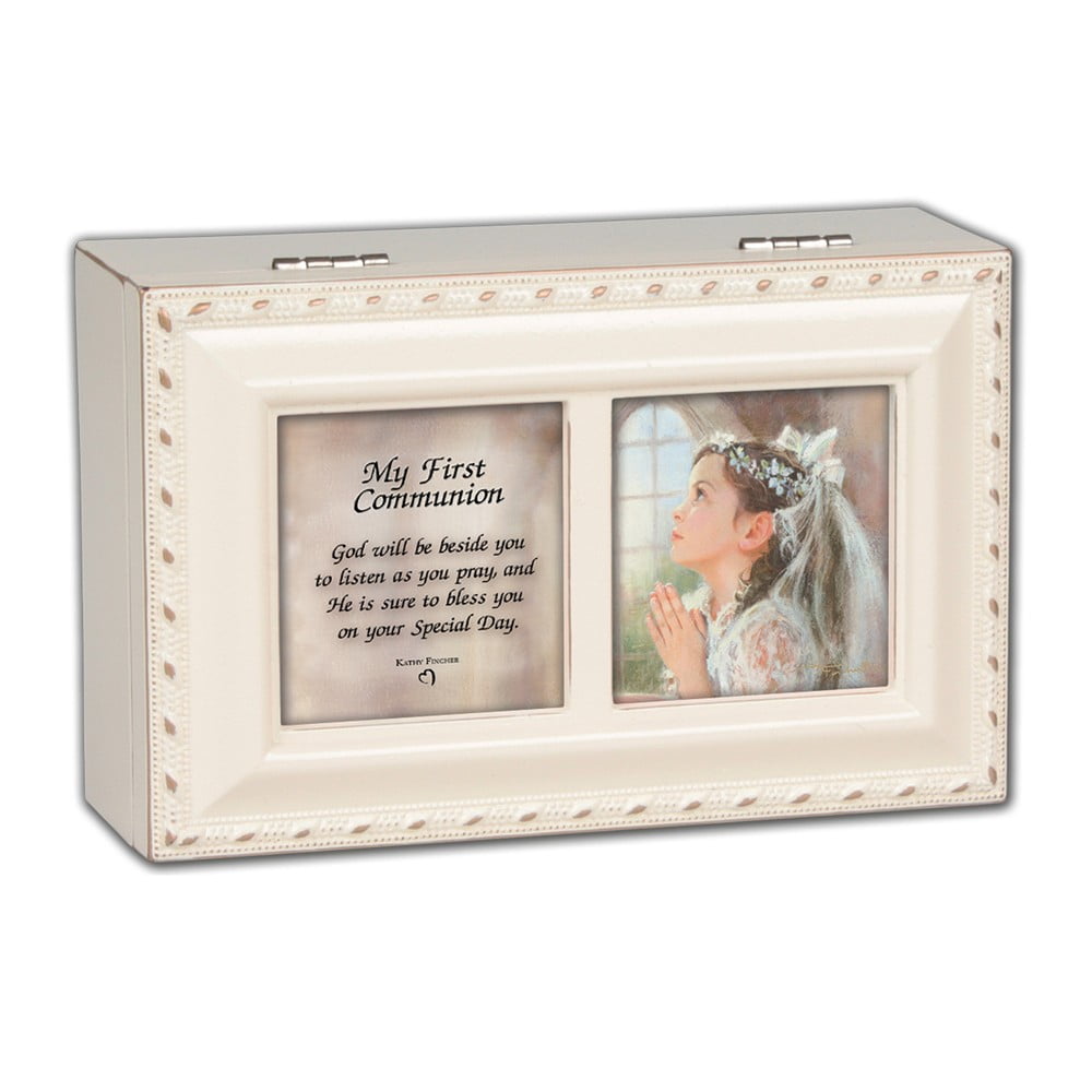 Petite Ivory First Communion Girl Music Box Perfect First Communion Gift