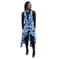 thumbnail image 4 of Blue African Print Fashion Shawl wrap with Armholes Light-weight with Belt, 4 of 4