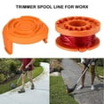 thumbnail image 2 of Replacement Grass Trimmer Line Spool for Worx Weed Eater - 3.1m Nylon String, Auto Feed System, 20 Spools + 2 Caps, 2 of 8
