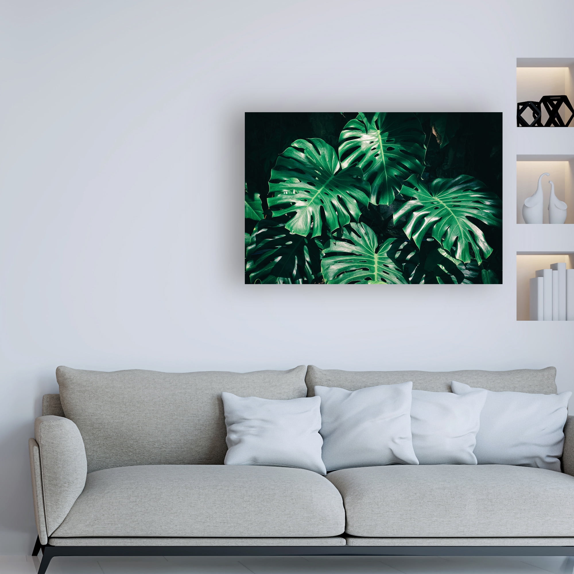 Trademark Fine Art 'Tropical Green Palm' Canvas Art by PhotoINC Studio