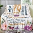 thumbnail image 2 of LHSHID 70th Birthday Gifts Women Blanket Happy 70th Birthday Gift Ideas 70th Birthday Decorations Gifts for Women Turning 70 Gifts for 70 Year Old Best Birthday Present Throw Blanket 30"x40", 2 of 7