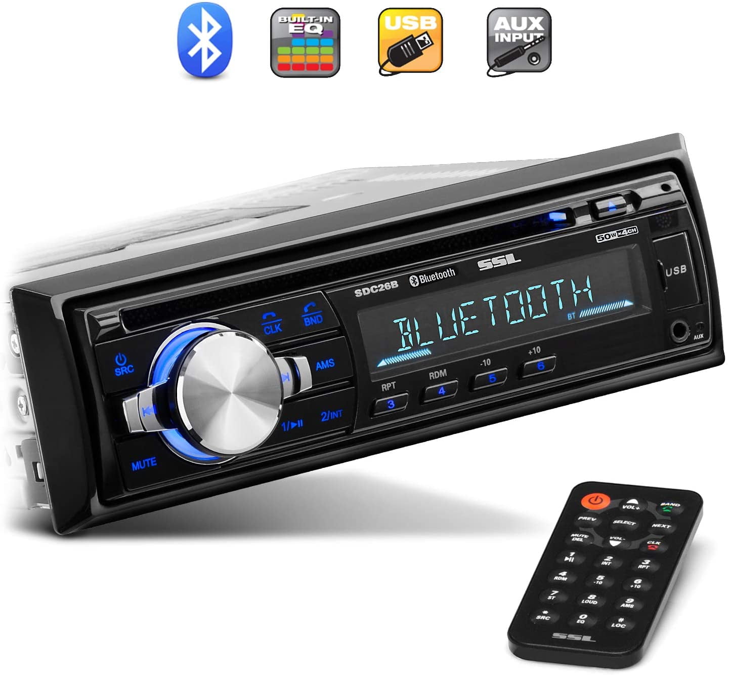 Sound Storm SDC26B Single Din, Bluetooth, CD/MP3/USB/SD AM/FM Car