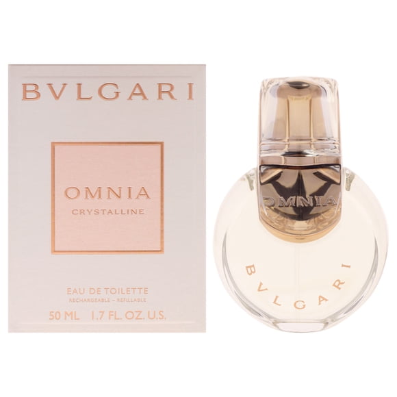 Omnia Crystalline par Bvlgari pour Femmes - Vaporisateur EDT 1,7 oz (Rechargeable)