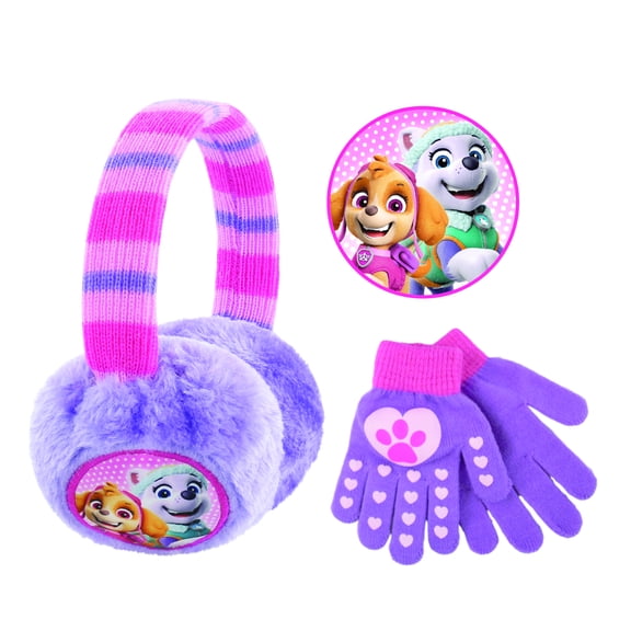 Nickelodeon Kids Earmuff, Kids Gloves or Toddlers Mittens, Paw Patrol for Girl Ages 4-7