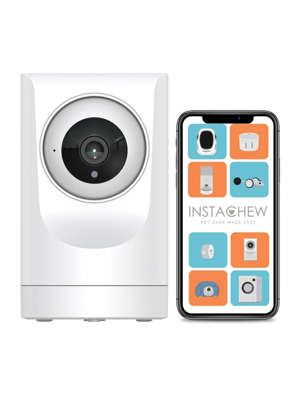 Instachew Purrsight 360 Pet Camera With Phone App, 2 Way Audio, Best Smart Indoor Security Camera,  Wireless WiFi - Ideal Cat and Dog Camera.