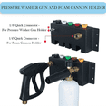 thumbnail image 3 of Pressure Washer Holder Power Washer Snow Foam Cannon Wall Mounted 1/4 Inch Quick Connect Organizer Car Wash Accessories, 3 of 8
