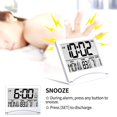 thumbnail image 3 of Despertador de viaje Betus, calendario digital plegable, plateado, 3 of 6