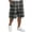29# Black, variant on Men's Y2K Vintage Plaid Lounge Shorts Loose Fit Elastic Drawstring Waist Lightweight Summer Bermuda Casual Pants Black 3XL