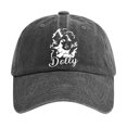 thumbnail image 2 of Dolly Baseball Hat Adjustable Trucker Baseball Cap Washed Denim Printed Baseball Cap For Men And Style Distressed Denim Hat With Curved Brim And Adjustable Strap One Size, 2 of 6