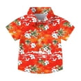 thumbnail image 3 of Rvasteizo Shirts for Boys Girls Hawaiian Print Lapel Pocket Wear Short Sleeve Casual Shirt Top for Boys Girls 2-15Years, 3 of 5