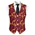 thumbnail image 4 of Uorisanigo Christmas Tree Reindeer Vests for Men with Pockets Men's Vests Dress Casual Sleeveless Slim Fit Suit Vest Casual Stylish for Prom Size 3XL, 4 of 7