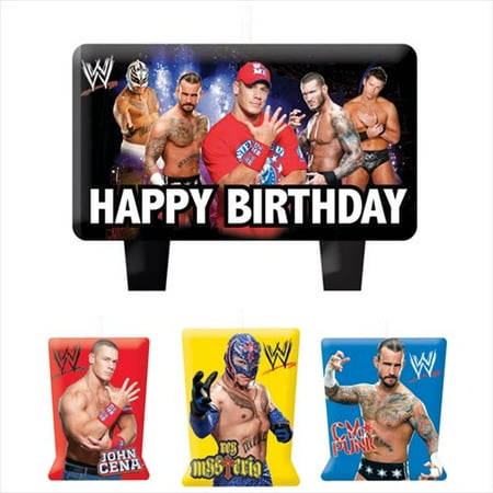 WWE Wrestling Molded Cake Candle Set (4pc)