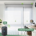 thumbnail image 2 of Yoolax Motorized Shangri-la Sheer Shade Remote Control Wireless Battery Rechargeable Window Blinds for Privacy(85% Shading White,71"W x 72"H), 2 of 6