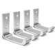 thumbnail image 1 of Foldable Wall Hooks, 4 Pieces Wall Mounted Helmet Holder, Invisible Coat Hooks, Aluminum Wall Hook, With Screws, Towel Jacket Hook (Silver), 1 of 5