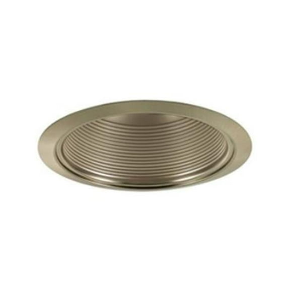 Jesco Lighting TM609ST 6 in. Line Voltage Step Baffle Trim- Satin Chrome