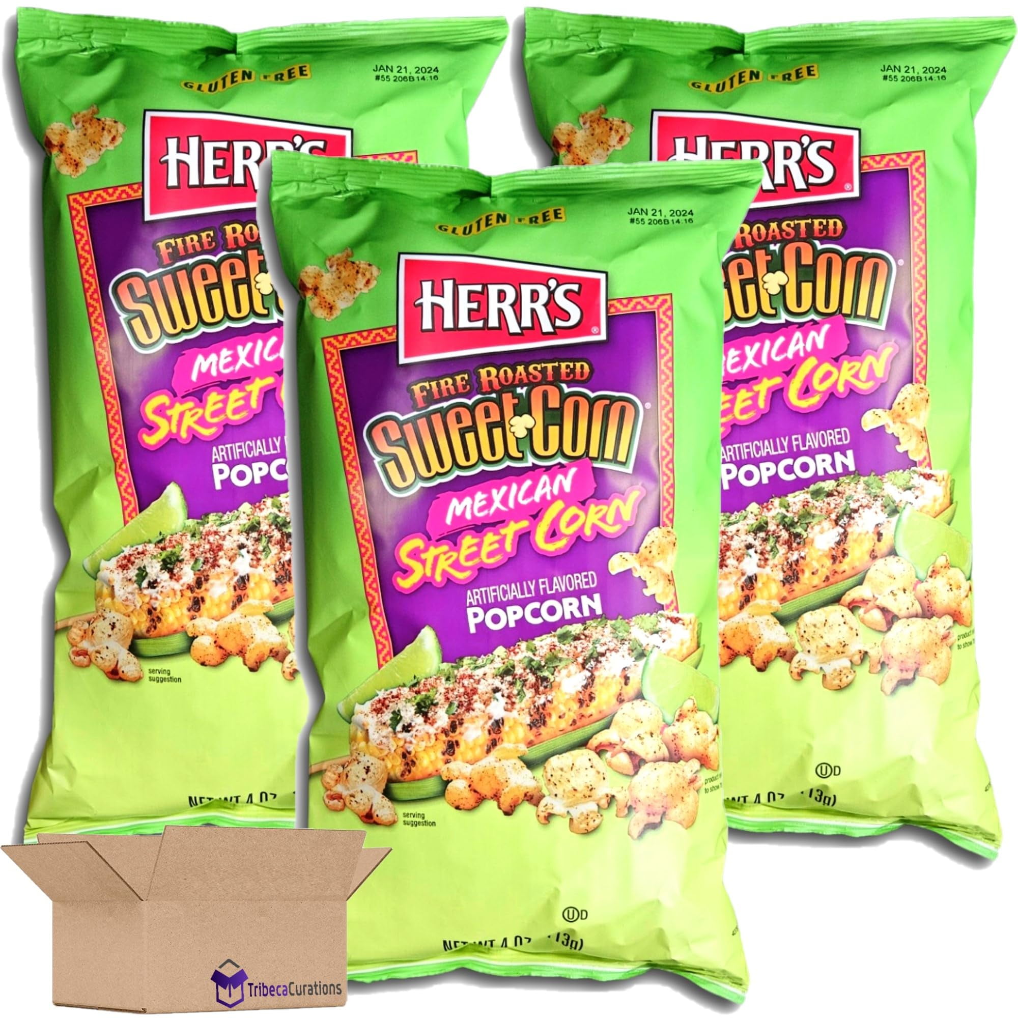 (3 pack) Fire Roasted Sweet Corn Mexican Street Corn Value Pack |  4 Ounce | Pack of 3