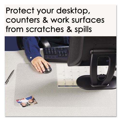 KrystalView Desk Pad with Antimicrobial Protection, Matte Finish, 36 x 20, Clear | Bundle of 2 Each