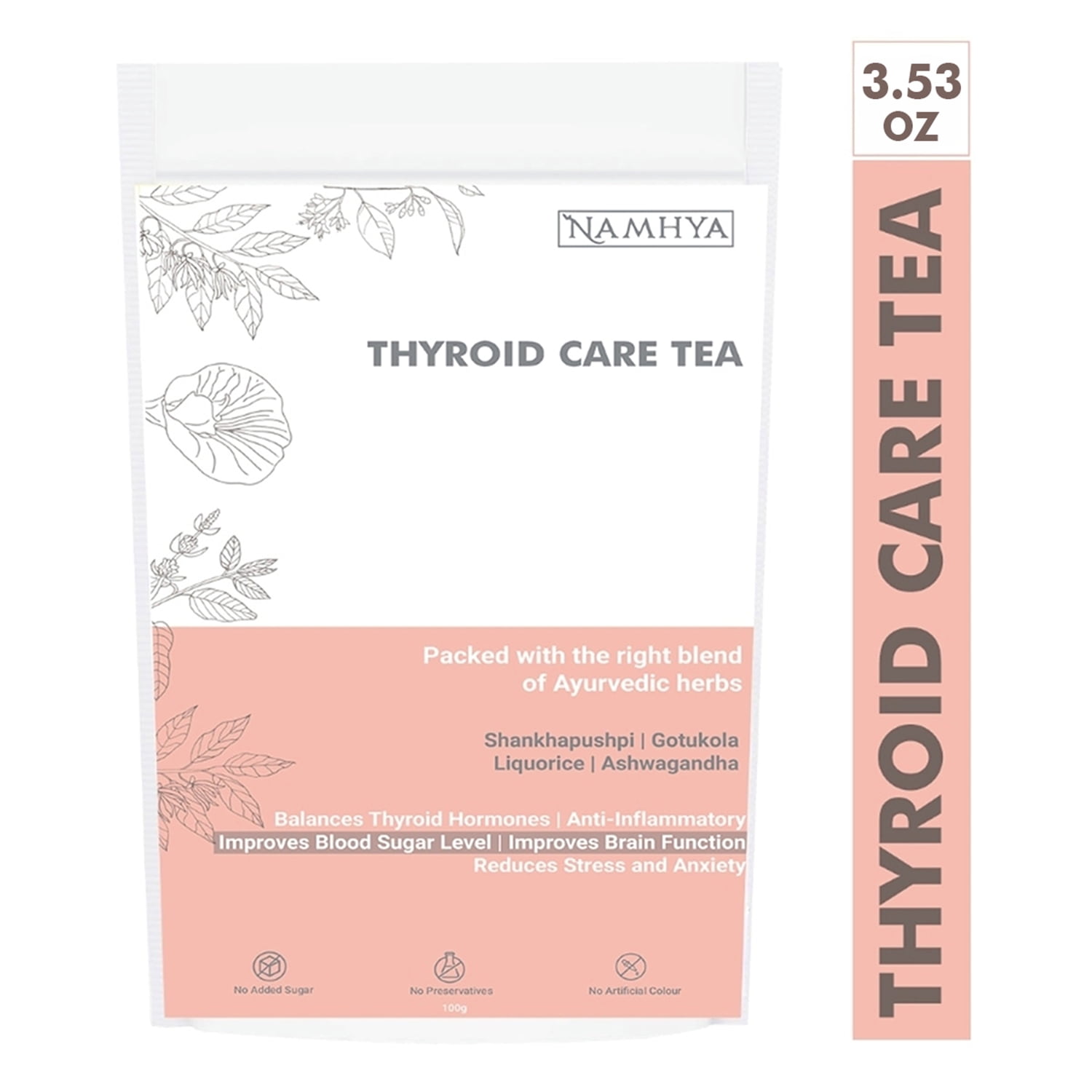 NAMHYA Thyroid Care Green Tea for Hypothyroidism 100 Natural