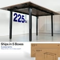 thumbnail image 6 of VIVO Electric 95” x 55” Square Corner Desk, Rustic Vintage Brown Tops, Black Frame, 6 of 8