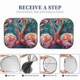 thumbnail image 6 of Rateoe Romantic Flamingo Pair Pattern 2 Piece Car Windshield Sun Shade Foldable | Front Windshield Shade for Sun, Heat and UV Rays | Sunshade for Car Front Window-Medium, 6 of 6