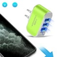 thumbnail image 2 of USB 3 Ports Charger LED Plastic 110V 1000mA Tablet Charging Adapter with Indicator Travel Circuit Protection Power Block, 2 of 6