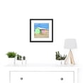 thumbnail image 2 of Gzzz Colourful Beach Huts Berck Pas De Calais France Photo 8X8 Inch Square Wooden Framed Wall Art Print Picture with Mount, 2 of 4