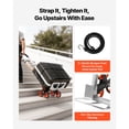 thumbnail image 5 of Aluminum Alloy Stair Climbing Cart 330 lbs Capacity Folding Trolley with Telescoping Handle 6 Wheels 2 Bungee Cords Stair Climber Dolly for Home Groceries Warehouse, 5 of 12