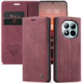 thumbnail image 2 of Funda FOXDOCK cartera de cuero retro para FOXDOCK Redmi Note 15 Pro Plus 5G – Resistente a golpes, ranuras para tarjetas – Roja, 2 of 5