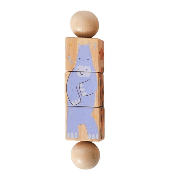 Juguete giratorio de madera para desarrollar el pensamiento estratégico. Juego de rompecabezas giratorio de madera para niños y niñas. Estilo C