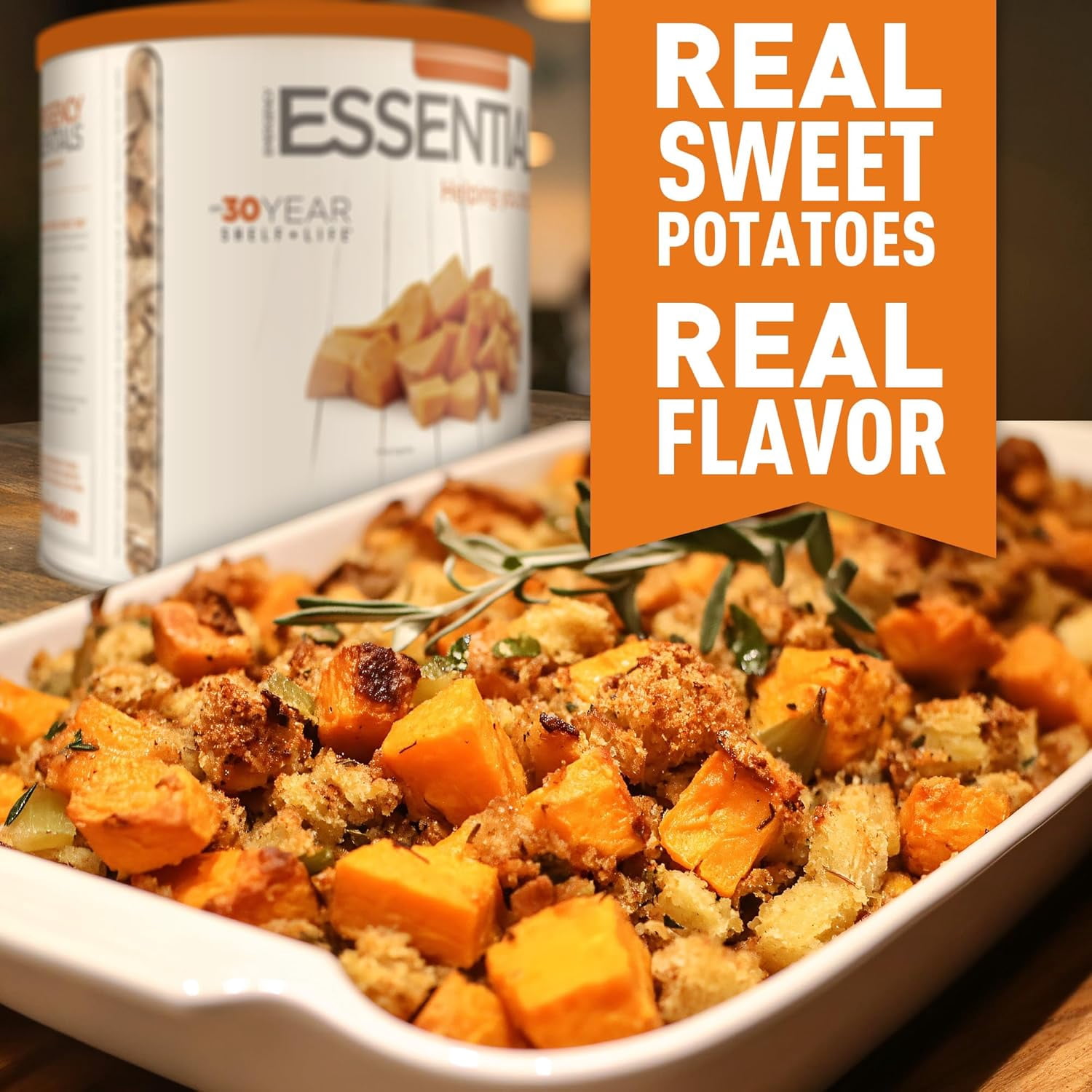 Emergency Essentials Freeze-Dried Sweet Potato Dices #10 Can, Vegetables, Sweet Potatoes, Emergency Prep Food, Nutritious Emergency, Bulk, 30-Year Shelf Life