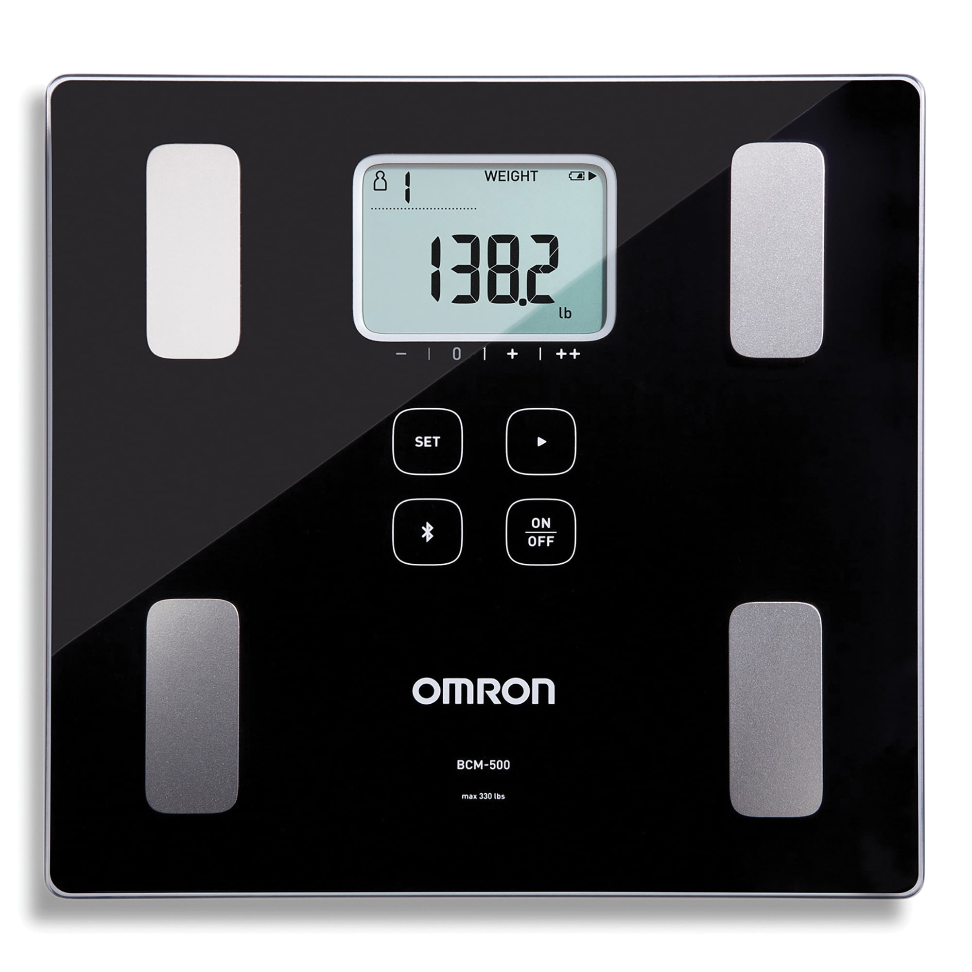 Omron 5 Series Digital Upper Arm Blood Pressure Monitor with D-Ring Cuff and Body Composition 330-Lb. Capacity Bathroom Scale Kit, BCM-500, BP7255