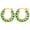 Gold-green, variant on Silver Cubic Zirconia Huggie Hoop Earrings, Dainty Inlaid CZ Small Hoop Earrings, Skin-Friendly Fashion Jewelry for Women Daily Wedding Party Gifts