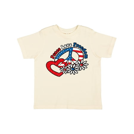 

Inktastic Peace Love Freedom Gift Toddler Toddler Girl T-Shirt