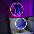 thumbnail image 6 of LED Basketball Sign, USB Powered Dimmable Wall Light for Bedroom, Game Room & Man Cave, Energy-Saving Sports Decor for Basketball Fans, White, 6 of 9