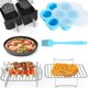 thumbnail image 1 of Accesorios para freidora de aire compatibles con cesta doble, freidora de aire antiadherente con bandeja para Pizza, rejilla para brochetas, Mol para morder huevos, 1 of 5