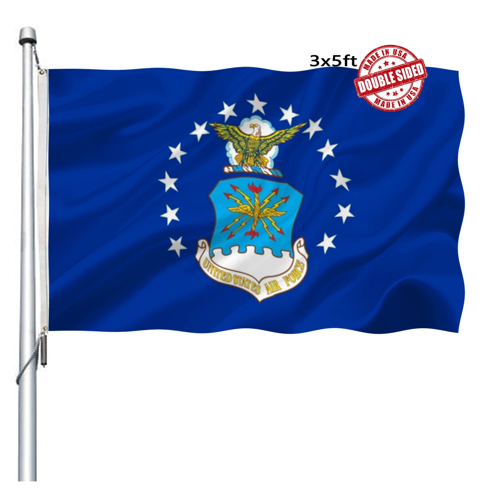 Air Force Flag Double Sided 3x5 Outdoor Heavy Duty US Air Force