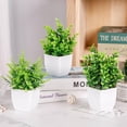 thumbnail image 2 of 6Pcs Realistic Mini Potted Artificial Plants - Small Faux Houseplants Greenery for Home Office Desk, Shelf, Bathroom Bedroom Decor, 2 of 6
